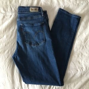 Levi's Blue Mid Rise Skinny Jeans